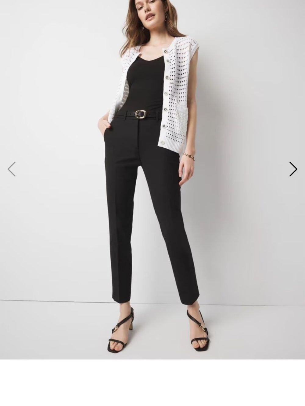 W-55 WHBM Classic Black Slim Dress Pants